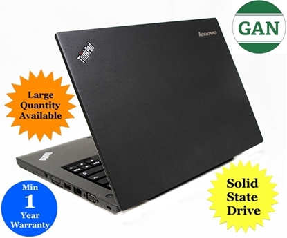 Picture of Good as New - Lenovo ThinkPad T440 Laptop 14.4" Display - 180GB SSD / 4GB RAM / INTEL CORE I5 1.90GHZ CPU