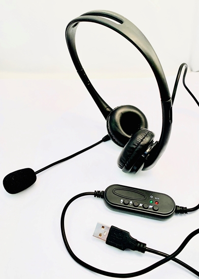 Picture of FoneTech USB 1 Binaural Headset -P/N FTUSB01